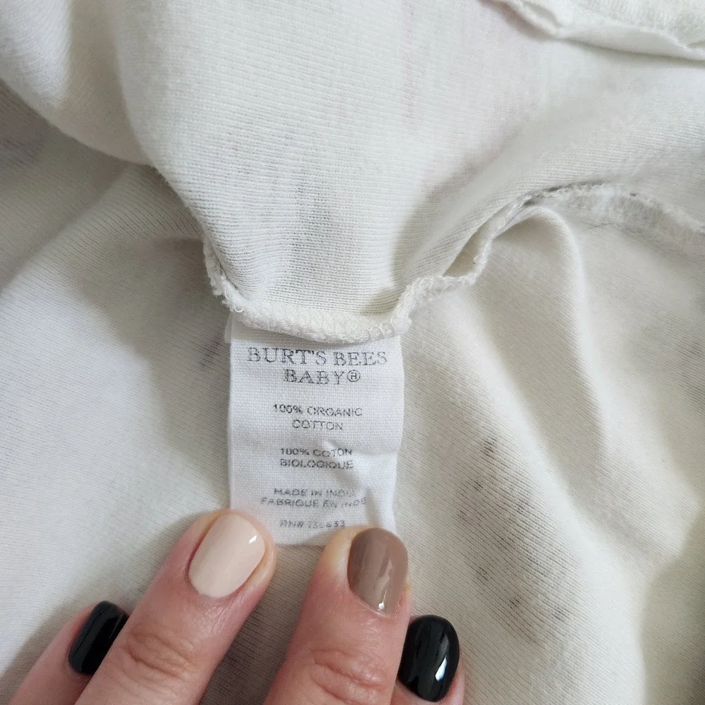 Burts‎ Bees Baby 100% Organic Cotton Milk and Cookies Footed Sleeper 0-3M Zip Up